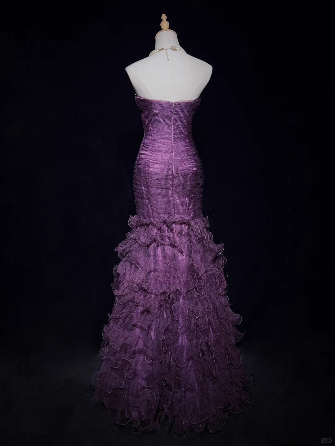 Charming Prom Dress Strapless Pleated Ruffle Gala Dress Evening Dresses Prom Gown   D2605