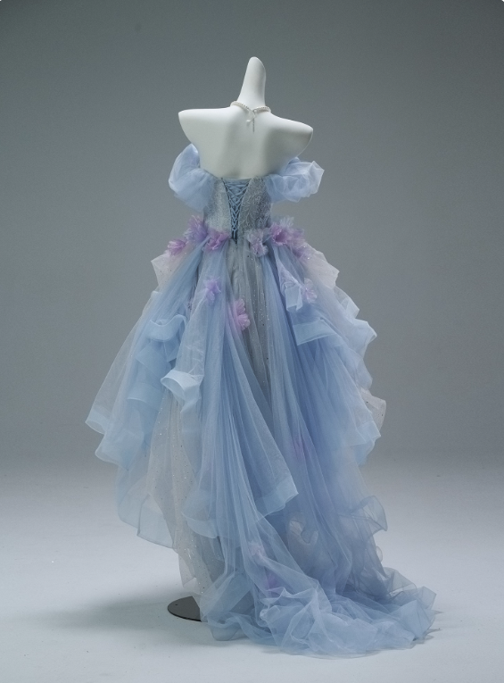 Pretty Prom Dress Off Shoulder Pleated Prom Gown Homecoming Dress Birthday Party Dress   D2625
