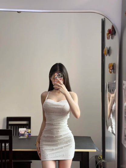 Sexy Homecoming Dress Spaghetti Straps Pearl Short Prom Dress Cocktail Dress Party Dress    D2657