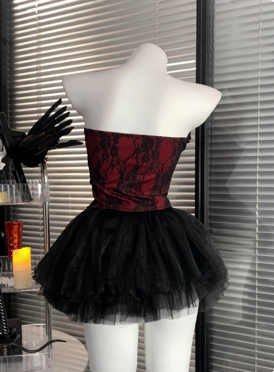 Pretty Sweetheart Pleated Halloween Costumes Cosplay Dress Short Women Dress     D2666