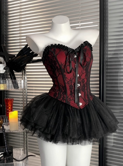 Pretty Sweetheart Pleated Halloween Costumes Cosplay Dress Short Women Dress     D2666
