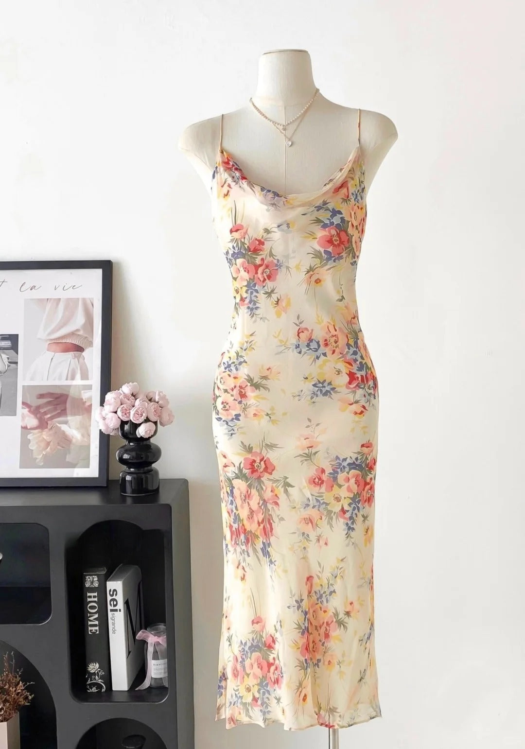 Pretty Prom Dress Spaghetti Straps Print Prom Gown Date Dress Party Dresses  D2687