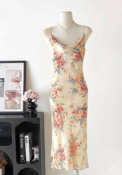 Pretty Prom Dress Spaghetti Straps Print Prom Gown Date Dress Party Dresses  D2687