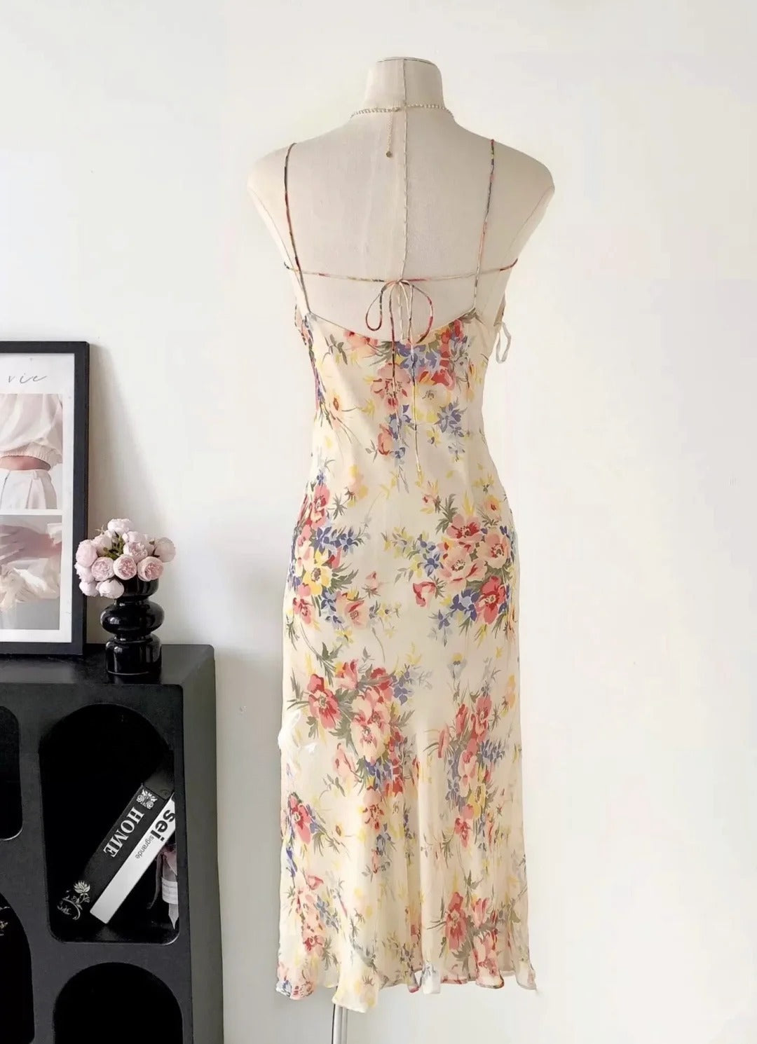 Pretty Prom Dress Spaghetti Straps Print Prom Gown Date Dress Party Dresses  D2687