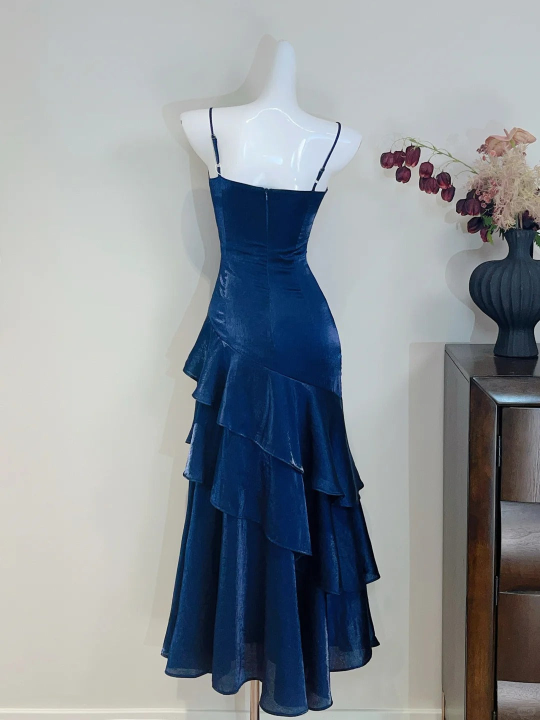 Charming Prom Dress Spaghetti Straps Pleated Evening Dress Gala Dress  D2726