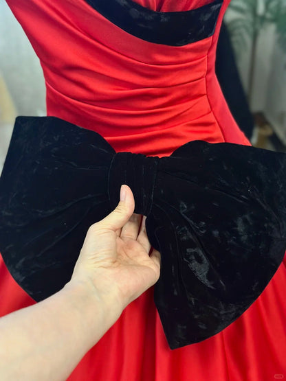 Pretty Prom Dress A Line V-neck Pleated Evening Dress Gala Dress   D2740