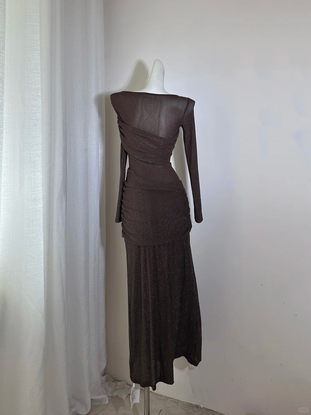 Sexy Prom Dress Crew Neck Pleated Birthday Party Dress Gala Dress  D2758