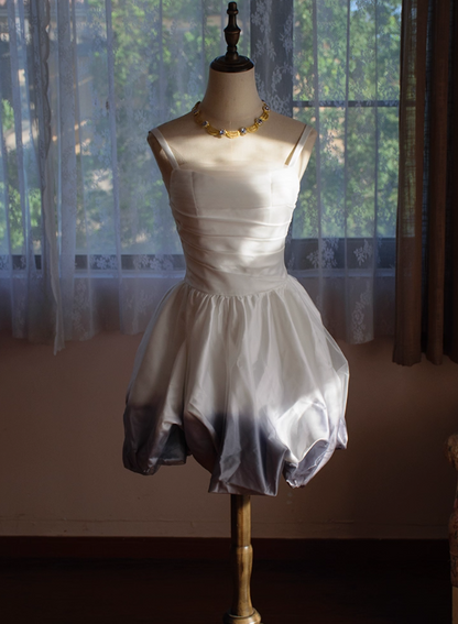 Cute Homecoming Dress Spaghetti Straps Pleated Short Prom Dress Birthday Party Dress Cocktail Dress    D2811