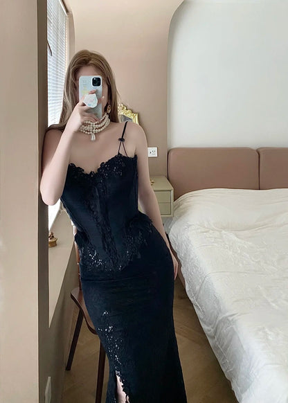 Sexy Prom Dress Sweetheart Slit Mermaid Birthday Party Dress Cocktail Dress    D2851