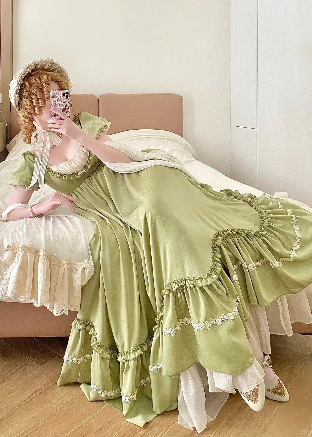 Cute Prom Dress A Line Crew Neck Pleated Ruffle Evening Dress Birthday Party Dress   D2863