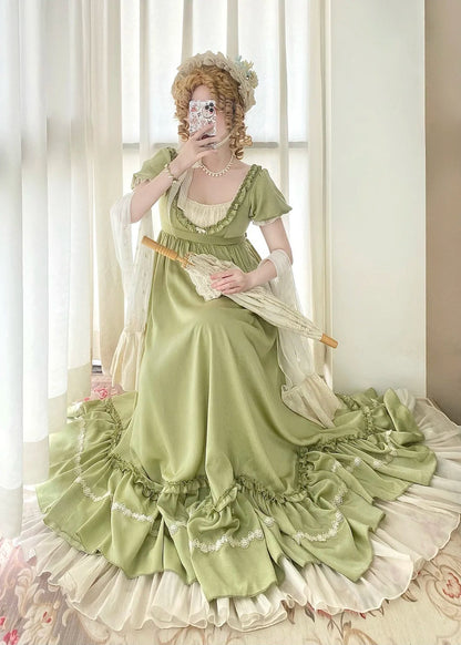 Cute Prom Dress A Line Crew Neck Pleated Ruffle Evening Dress Birthday Party Dress   D2863