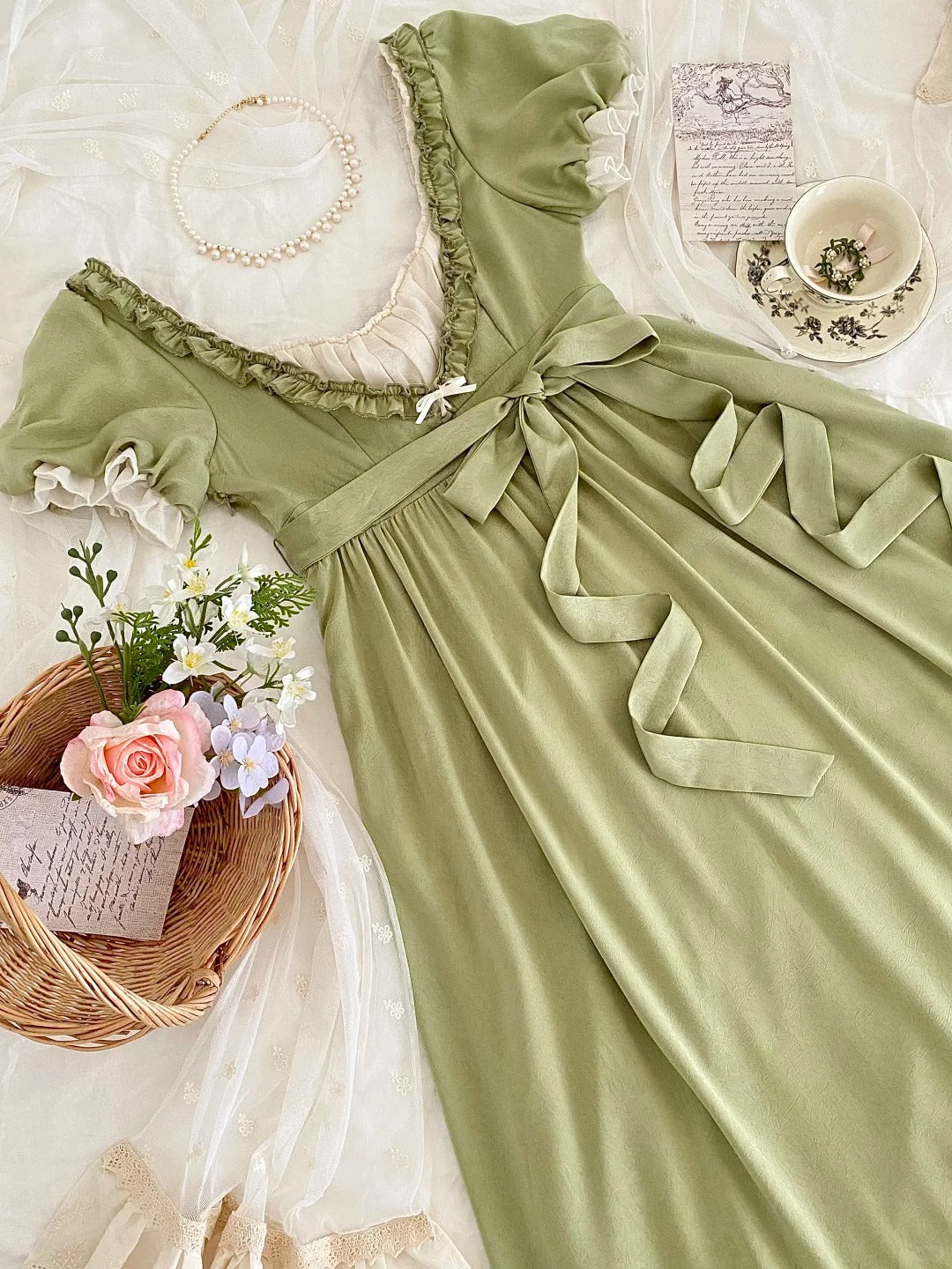 Cute Prom Dress A Line Crew Neck Pleated Ruffle Evening Dress Birthday Party Dress   D2863