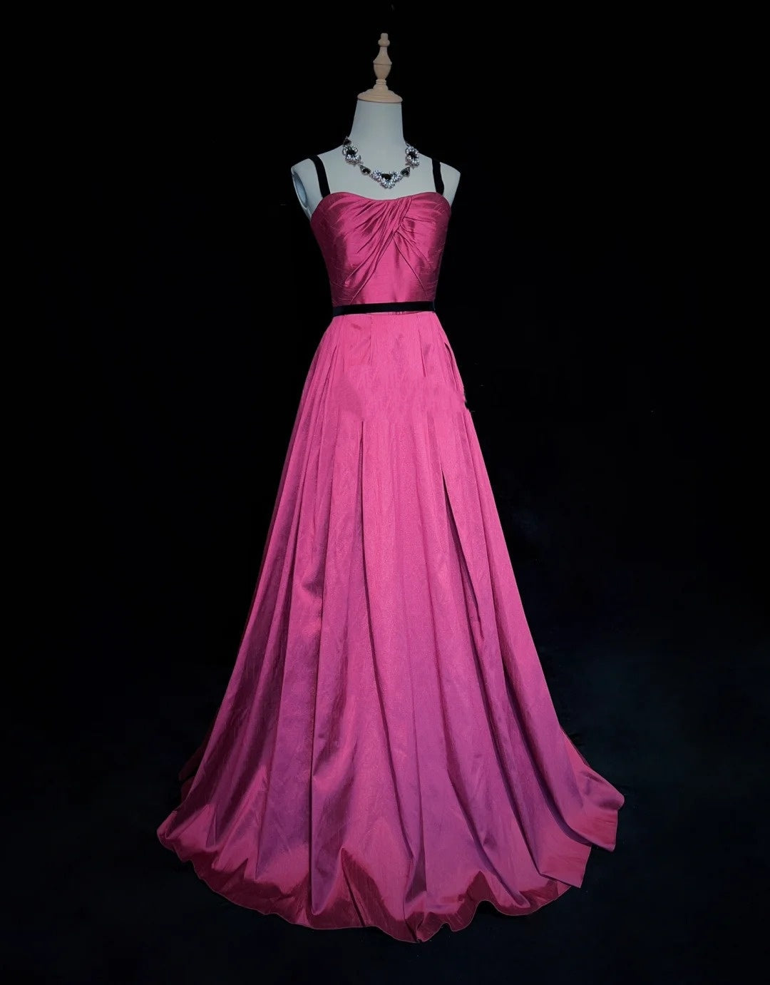 Pretty Prom Dress A Line Spaghetti Straps Pleated Evening Dress Gala Dress    D2891