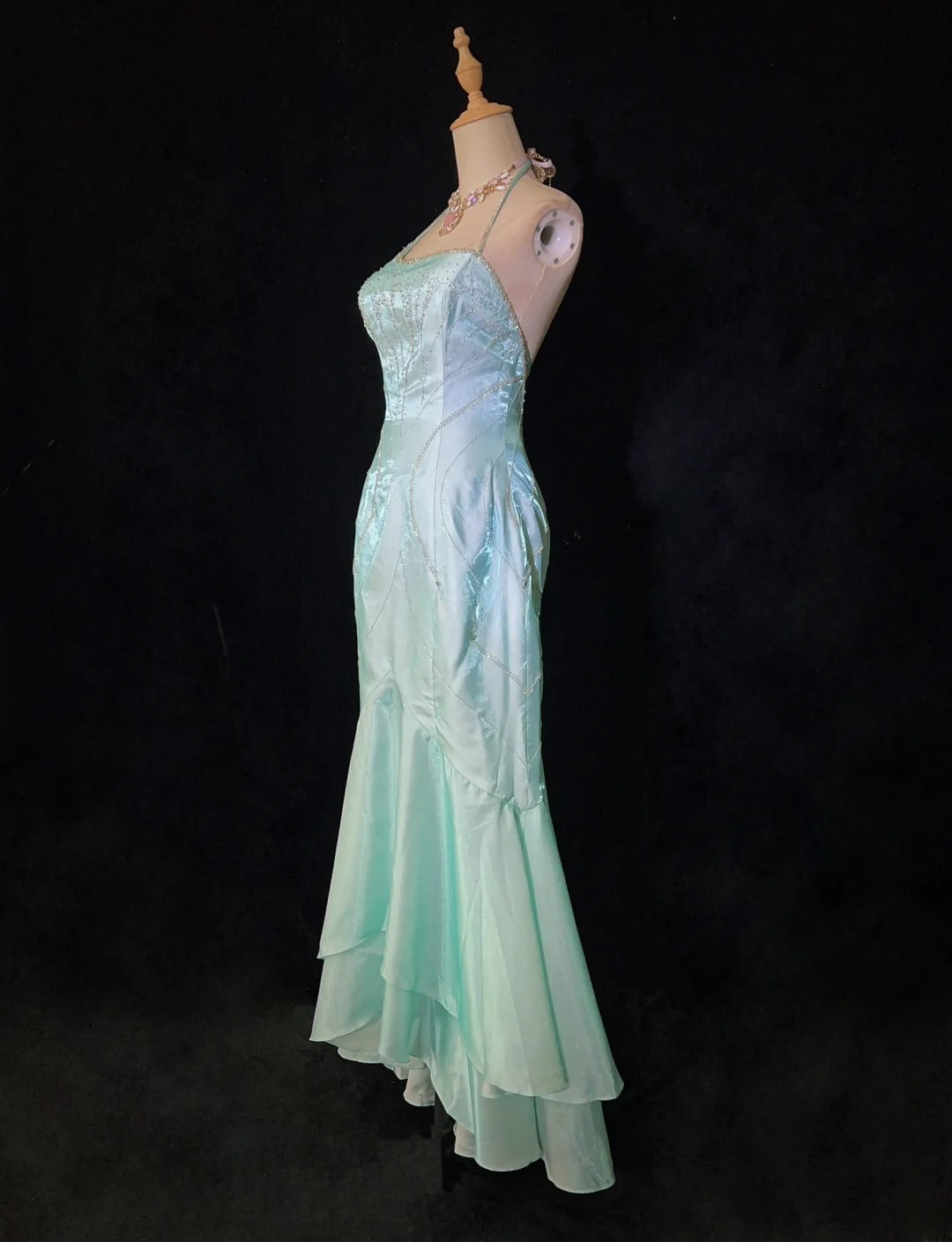 Charming Prom Dress Halter Beading Mermaid Gala Dress Evening Dress    D2901