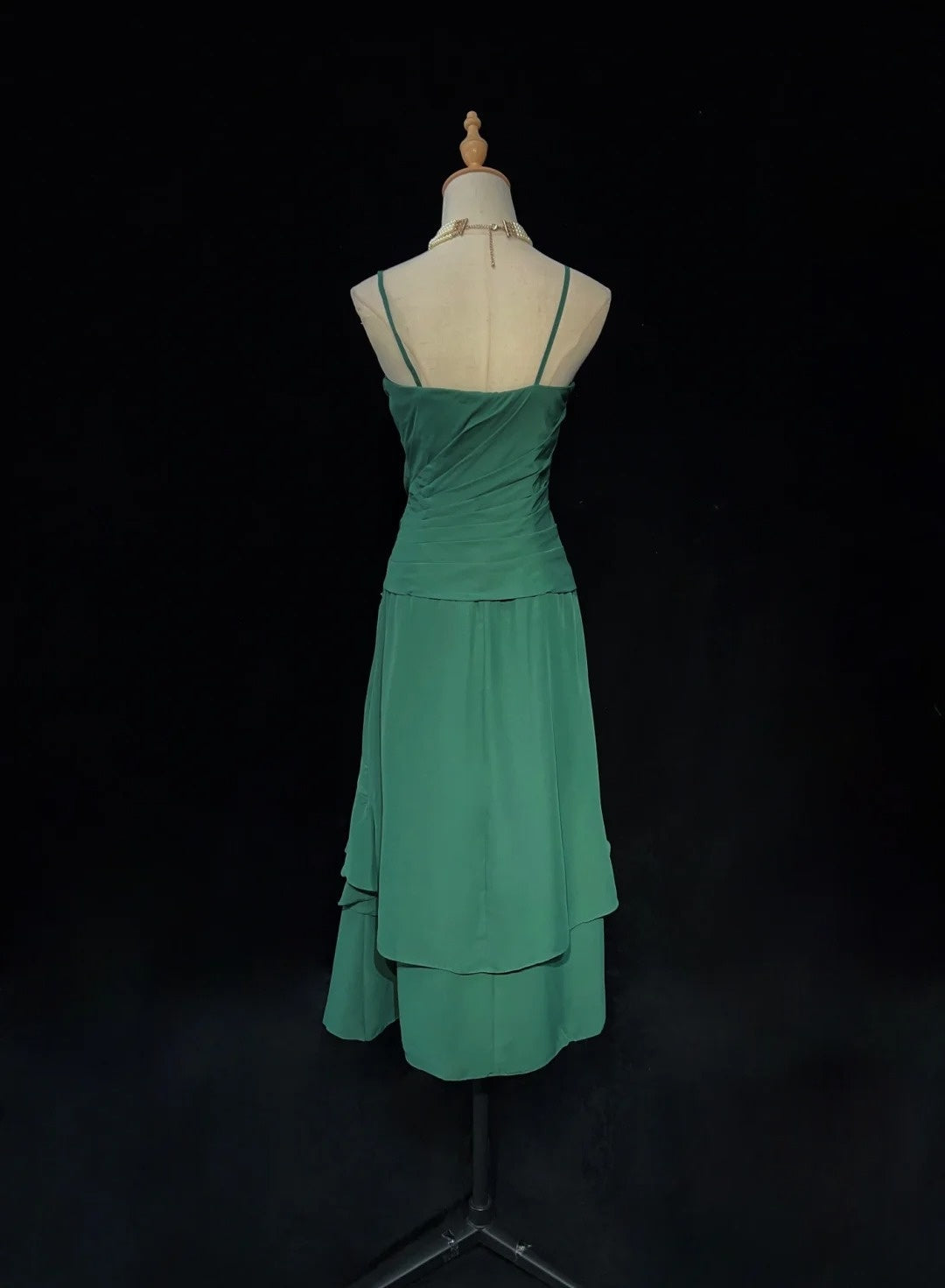 Charming Prom Dresses Spaghetti Straps Pleated Ruffle Evening Dress Gala Dress   D2918