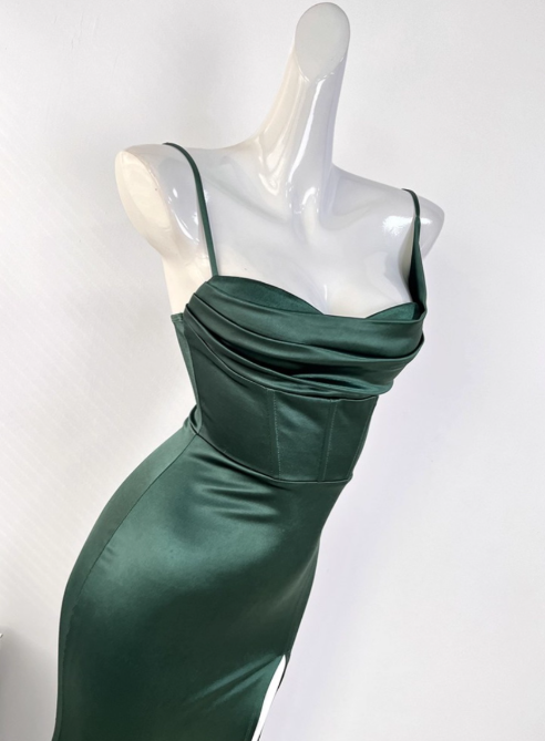 Sexy Prom Dress Asymmetrical Neck Slit Evening Dress Gala Dress Party Dress     D2967