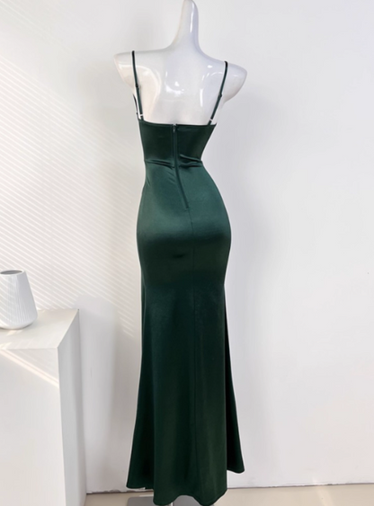 Sexy Prom Dress Asymmetrical Neck Slit Evening Dress Gala Dress Party Dress     D2967