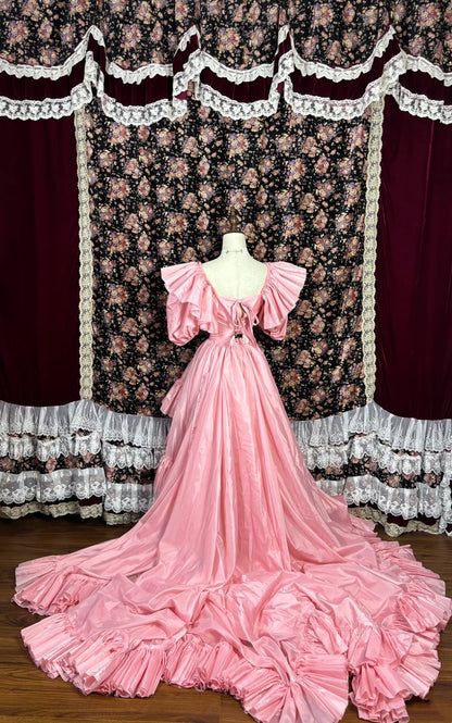 Charming Prom Dress Pleated Train Birthday Dresses Evening Dress Quinceanera Dress    D3012