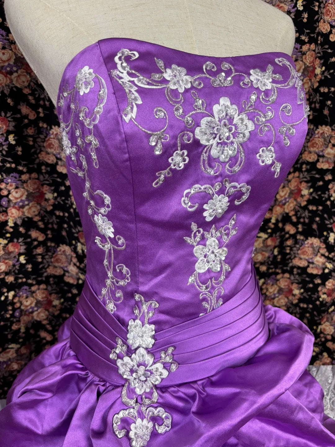 Gorgeous Prom Dress Purple Strapless Pleated Evening Dress Gala Dress    D3016