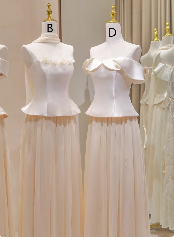 Pretty A Line Tulle Long Bridesmaid Dress  D3125