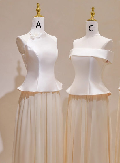 Pretty A Line Tulle Long Bridesmaid Dress  D3125