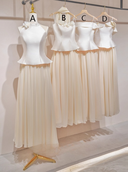 Pretty A Line Tulle Long Bridesmaid Dress  D3125