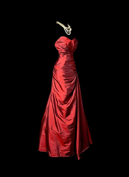 Charming Prom Dress A Line Sweetheart Pleated Long Prom Dress Birthday Party Dress D3173