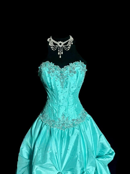 Pretty Prom Dress Sweetheart Pleated Ball Gown Evening Dress Quinceanera Dress  D3198