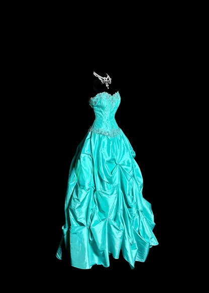 Pretty Prom Dress Sweetheart Pleated Ball Gown Evening Dress Quinceanera Dress  D3198