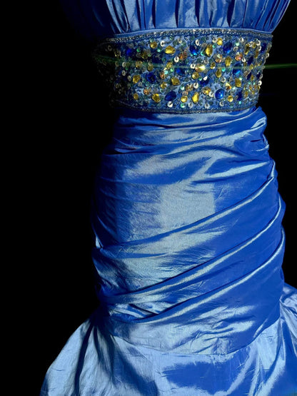 Charming Prom Dress Strapless Pleated Mermaid Evening Dress Gala Dress D3199