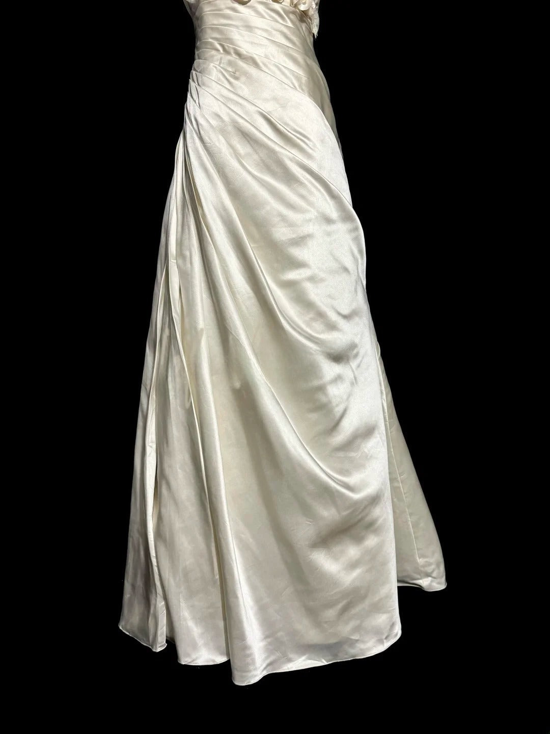 Pretty Wedding Dress A Line One Shoulder Pleated Wedding Dress  D3212