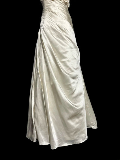 Pretty Wedding Dress A Line One Shoulder Pleated Wedding Dress  D3212