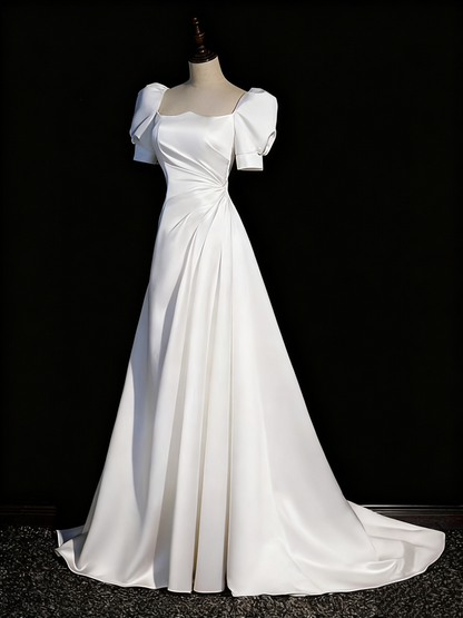 Popular Wedding Dress A Line Sweetheart Pleated Wedding Dress D3298