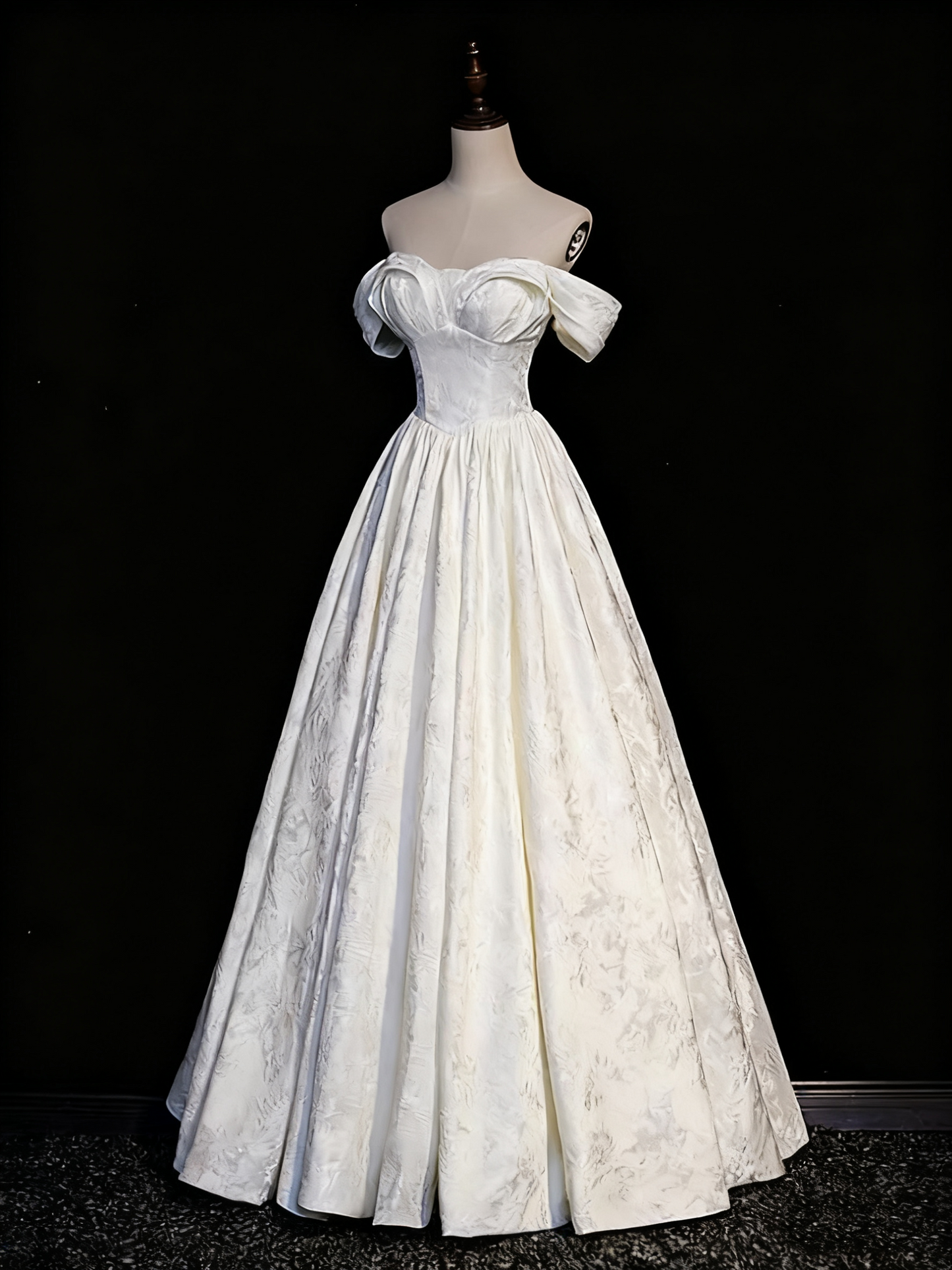 Charming Wedding Dress Off Shoulder Pleated Wedding Dress D3300