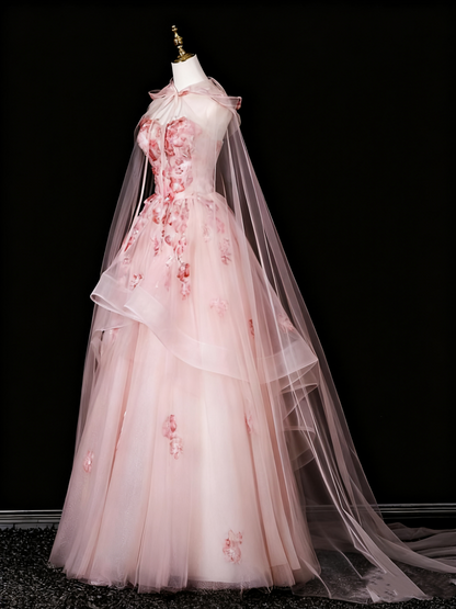 Shiny Prom Dress Sweetheart Tulle Floral Birthday Party Outfits Evening Ball Gown    D3313