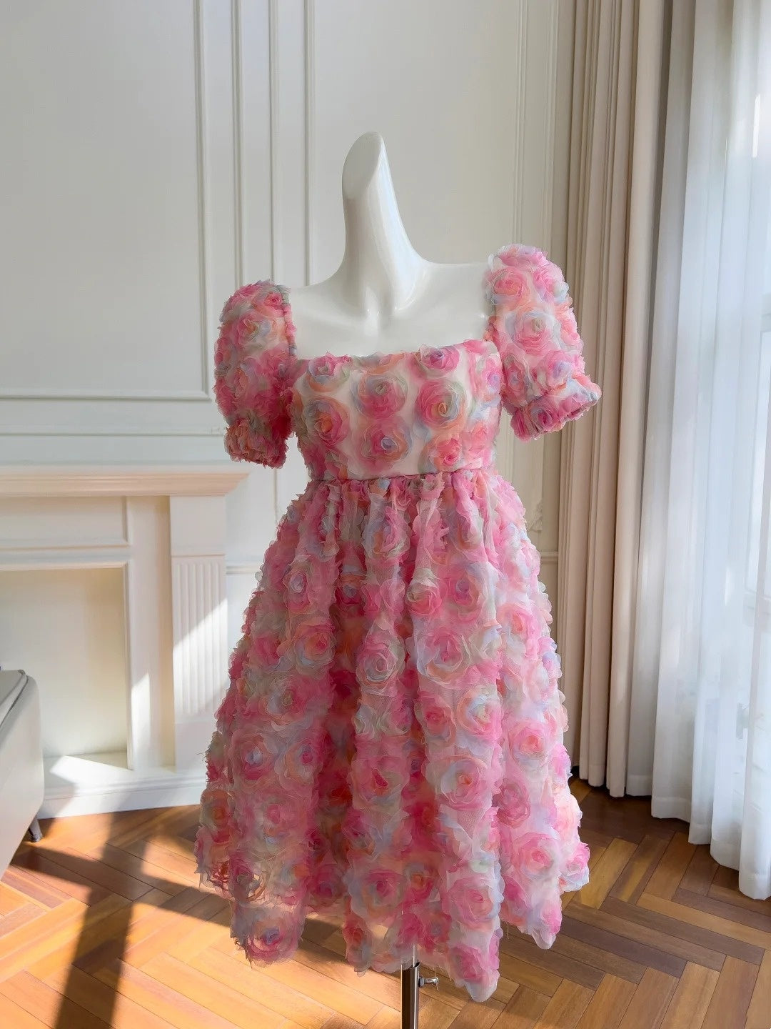 Cute Homecoming Dress A Line Square Neck Short Prom Dress Cocktail Dress Birthday Party Outfits   D3324