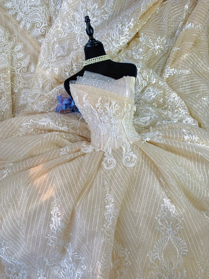 Pretty Wedding Dress Strapsless Pleated Wedding Dress  D3420