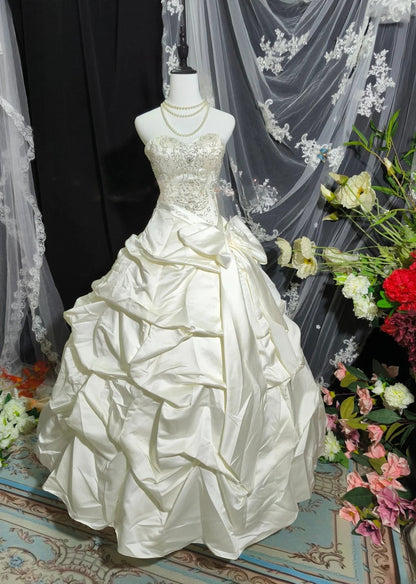 Retro Wedding Dress Sweetheart Pleated Wedding Dress  D3430