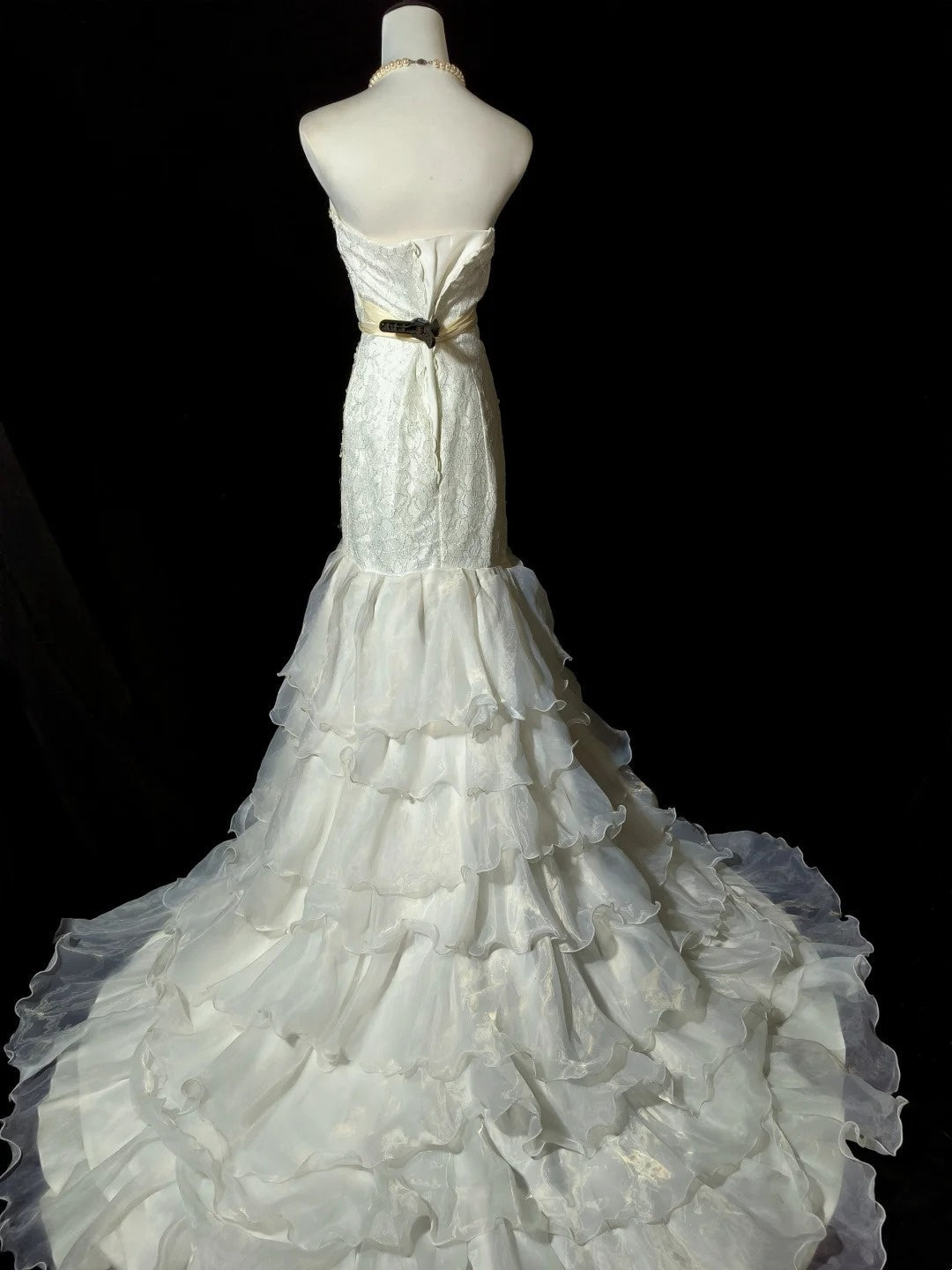 Charming Wedding Dress Sweetheart Ruffle Tiered Mermaid Wedding Dress  D3436