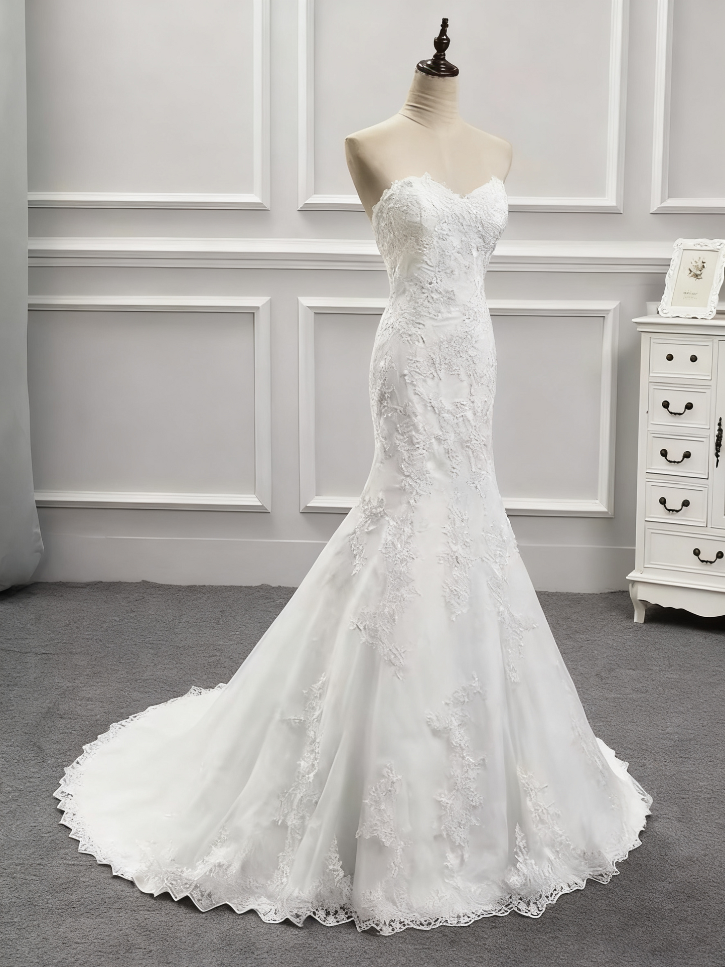 Beauty Wedding Dress Sweetheart Mermaid Wedding Dress    D3481