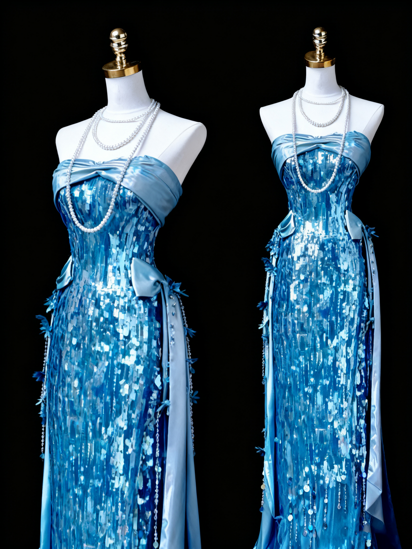 Shiny Prom Dress Strapless Pleated Cocktail Dress Evening Dress Birthday Party Dress  D3506