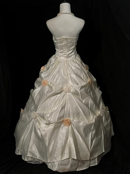 Retro Wedding Dress Sweetheart Pleated Wedding Dress     D3530