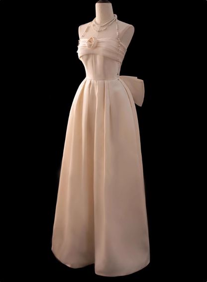 Pretty Wedding Dress A Line Strapless Pleated Wedding Dress  D3255