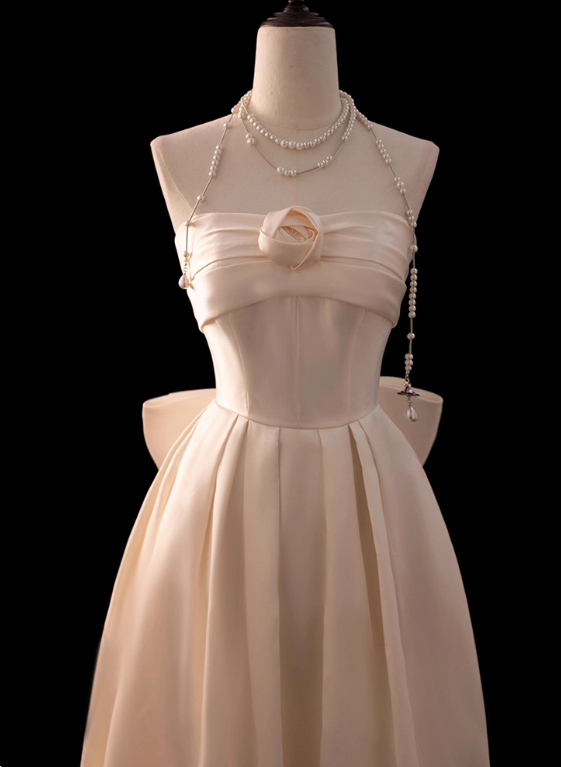 Pretty Wedding Dress A Line Strapless Pleated Wedding Dress  D3255