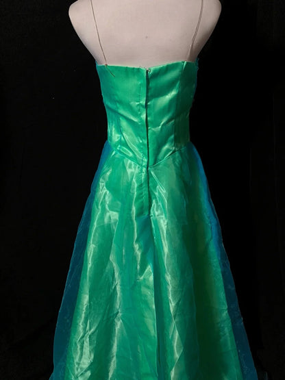 Newest Prom Dress A Line Strapless Tulle Cocktail Dress Evening Dress     D3558