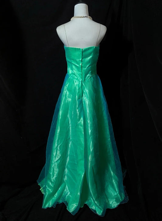 Newest Prom Dress A Line Strapless Tulle Cocktail Dress Evening Dress     D3558