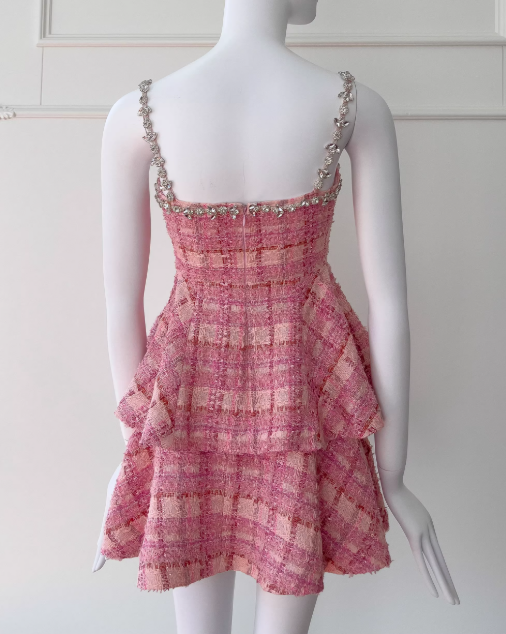 Sweet Homecoming Dress Spaghetti Straps Checkered Short Prom Dress Cocktail Dress      D3566