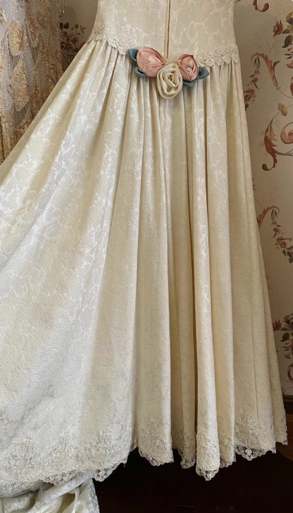 Newest Wedding Dress V-neck Pleated Wedding Dress   D3594