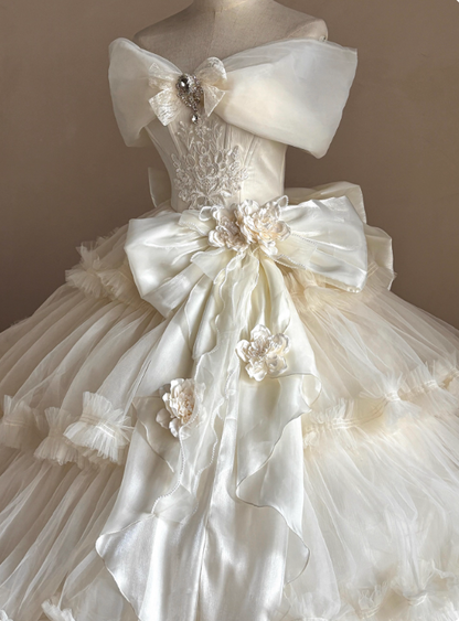 Popular Prom Dress Off Shoulder Tulle Pleated Evening Gown Sweet 16 Dress Ball Gown    D3610