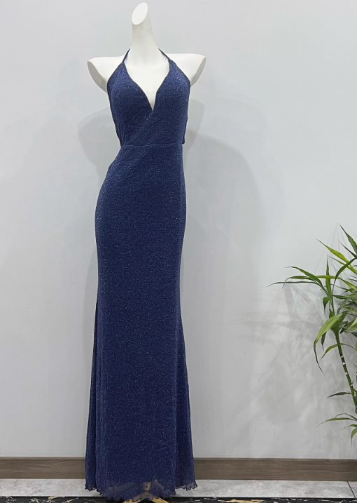 Pretty Prom Dress Halter Pleated Evening Dress Birthday Party Dress Evening Dress     D3625